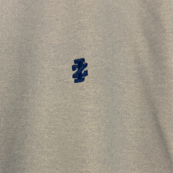Izod Blue Polo Shirt Classic Knit Design - Picture 3 of 4